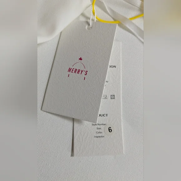 Off White Boatneck Midi Wedding Dress Romantic Lace-Up Back and bow Sz 6 NEW - Picture 11 of 16